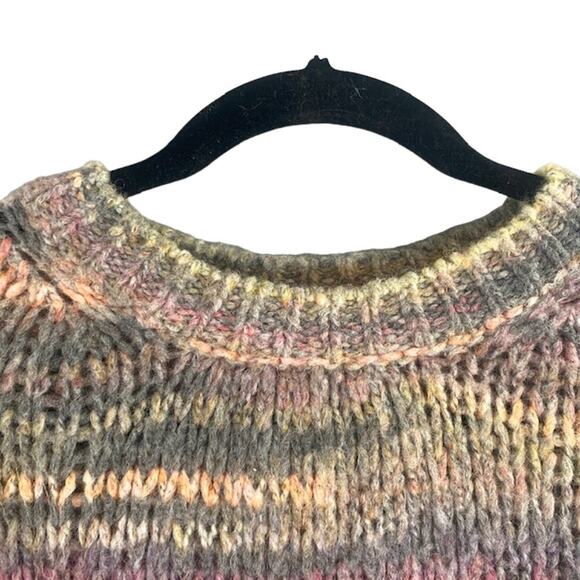 Topshop Pink Multicolor Colorful Knit Long Sleeve Wool Blend Sweater Women Sz XS - Picture 4 of 7